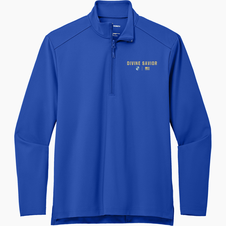 Divine Savior Academy Jaguars <span class="pdp-name-mascot">Divine Savior Academy Jaguars</span> Port Authority Men's Carbon-Free Double Knit 1/4 Zip