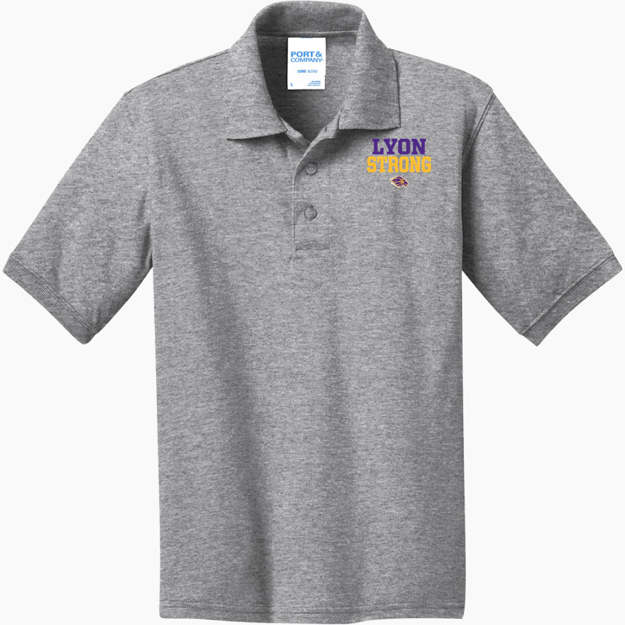 LYON COUNTY HIGH SCHOOL LYONS Port & Company Youth 5.5 Ounce Jersey Knit Polo