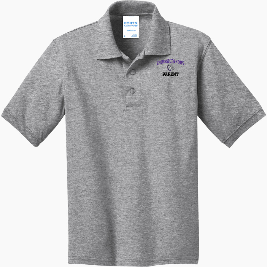 Brownsburg Hoops Bulldogs <span class="pdp-name-mascot">Brownsburg Hoops</span> Port & Company Youth 5.5 Ounce Jersey Knit Polo
