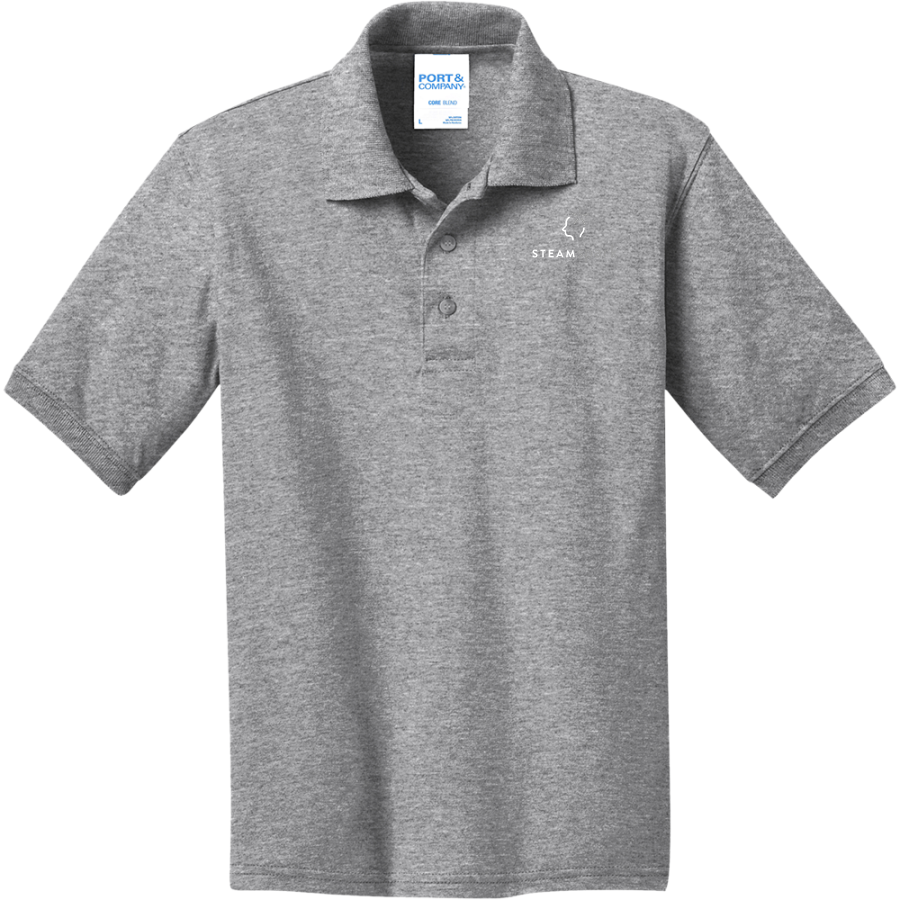 STEAMspark STEAMspark <span class="pdp-name-mascot">STEAMspark</span> Port & Company Youth 5.5 Ounce Jersey Knit Polo