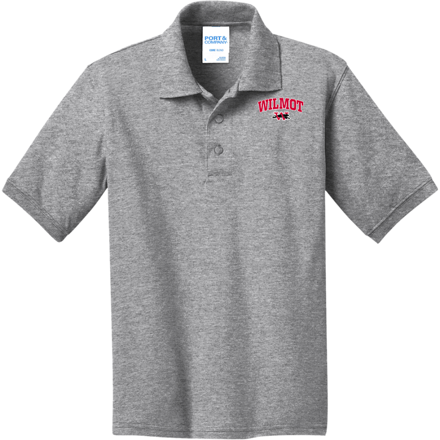 WILMOT UNION HIGH SCHOOL PANTHERS <span class="pdp-name-mascot">WILMOT PANTHERS</span> Port & Company Youth 5.5 Ounce Jersey Knit Polo