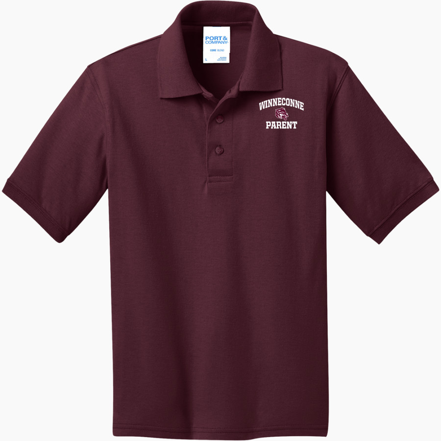 WINNECONNE HIGH SCHOOL WOLVES <span class="pdp-name-mascot">WINNECONNE WOLVES</span> Port & Company Youth 5.5 Ounce Jersey Knit Polo