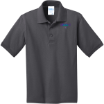 Lawrence 3-8 Lobos <span class="pdp-name-mascot">Lawrence 3-8 School Lobos</span> Port & Company Youth 5.5 Ounce Jersey Knit Polo Front Thumbnail