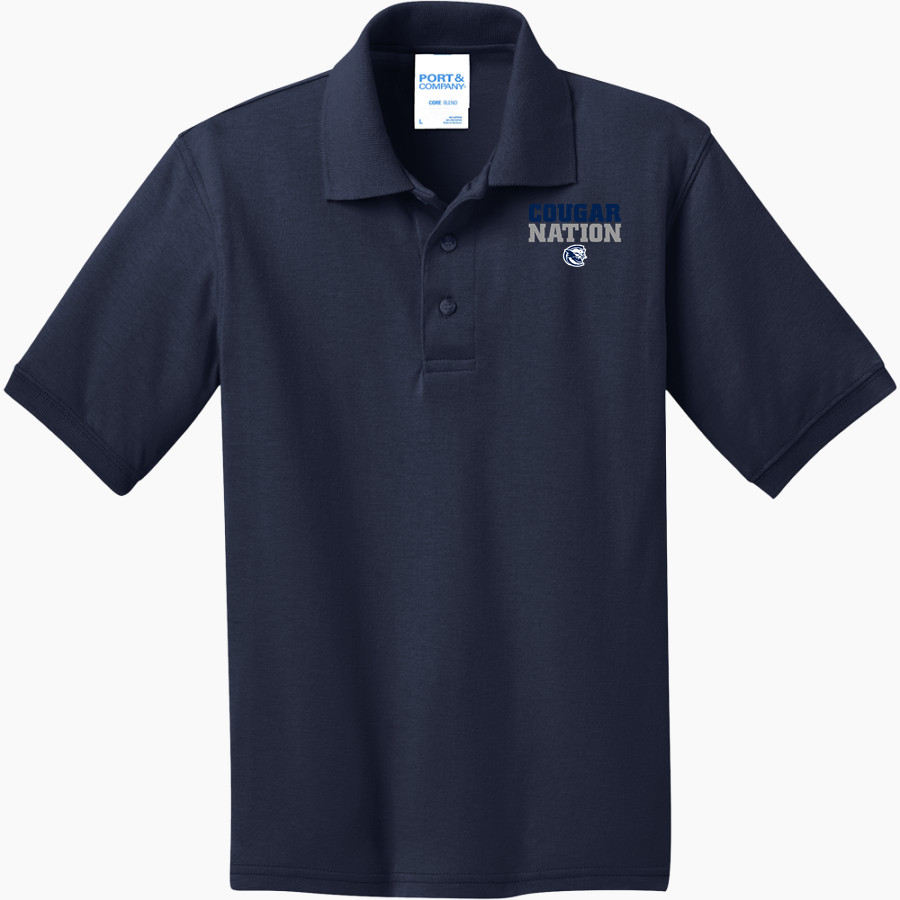 CORNERSTONE ACADEMY COUGARS <span class="pdp-name-mascot">CORNERSTONE COUGARS</span> Port & Company Youth 5.5 Ounce Jersey Knit Polo