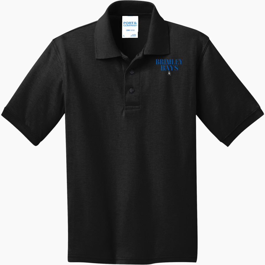 BRIMLEY HIGH SCHOOL BAYS <span class="pdp-name-mascot">BRIMLEY BAYS</span> Port & Company Youth 5.5 Ounce Jersey Knit Polo