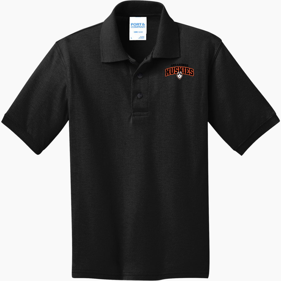 ABSAROKEE HIGH SCHOOL HUSKIES <span class="pdp-name-mascot">ABSAROKEE HUSKIES</span> Port & Company Youth 5.5 Ounce Jersey Knit Polo