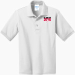 Dunedin Falcons <span class="pdp-name-mascot">Dunedin High School Falcons</span> Port & Company Youth 5.5 Ounce Jersey Knit Polo Front Thumbnail