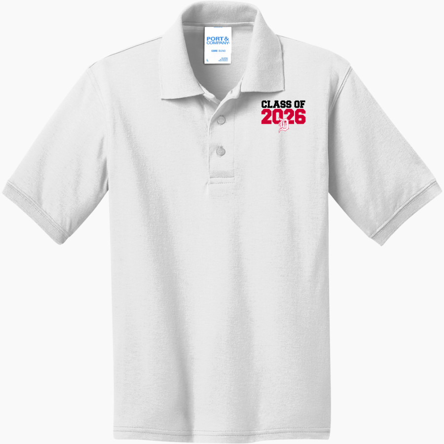 Dunedin Falcons <span class="pdp-name-mascot">Dunedin High School Falcons</span> Port & Company Youth 5.5 Ounce Jersey Knit Polo