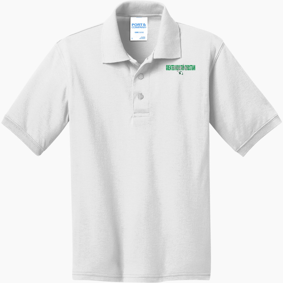GREATER HOULTON CHRISTIAN ACADEMY <span class="pdp-name-mascot">GREATER HOULTON CHRISTIAN ACAD EAGLES</span> Port & Company Youth 5.5 Ounce Jersey Knit Polo