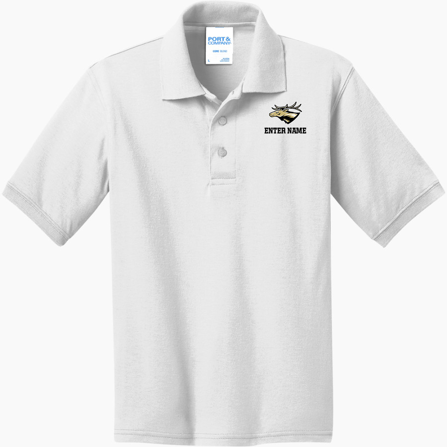 EVANT HIGH SCHOOL ELKS <span class="pdp-name-mascot">EVANT ELKS</span> Port & Company Youth 5.5 Ounce Jersey Knit Polo