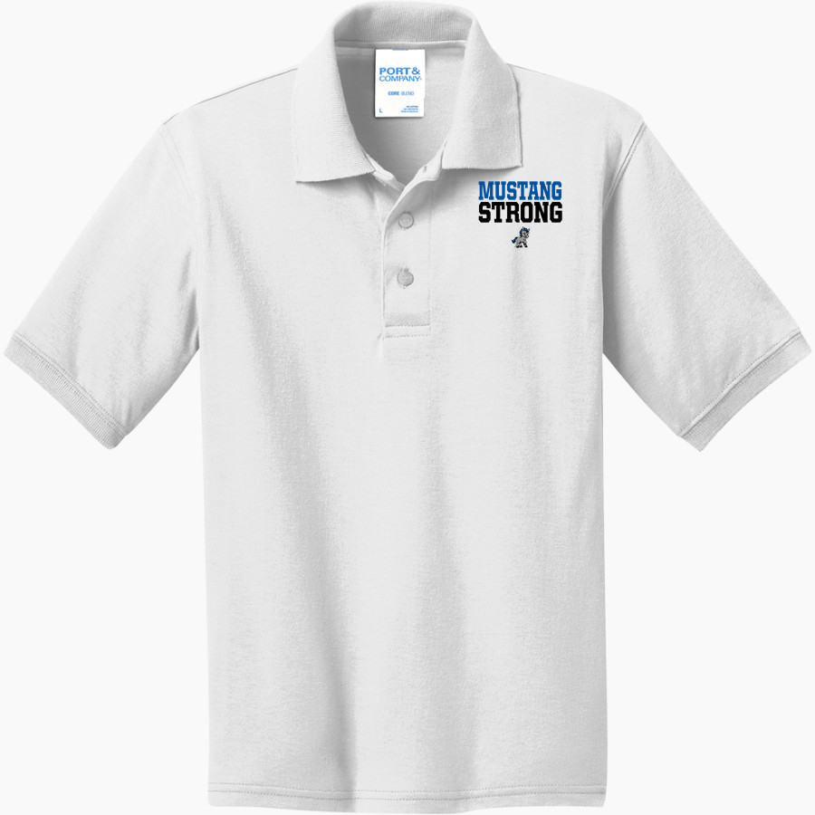 MacArthur Elementary Mustangs <span class="pdp-name-mascot">McArthur Elementary</span> Port & Company Youth 5.5 Ounce Jersey Knit Polo