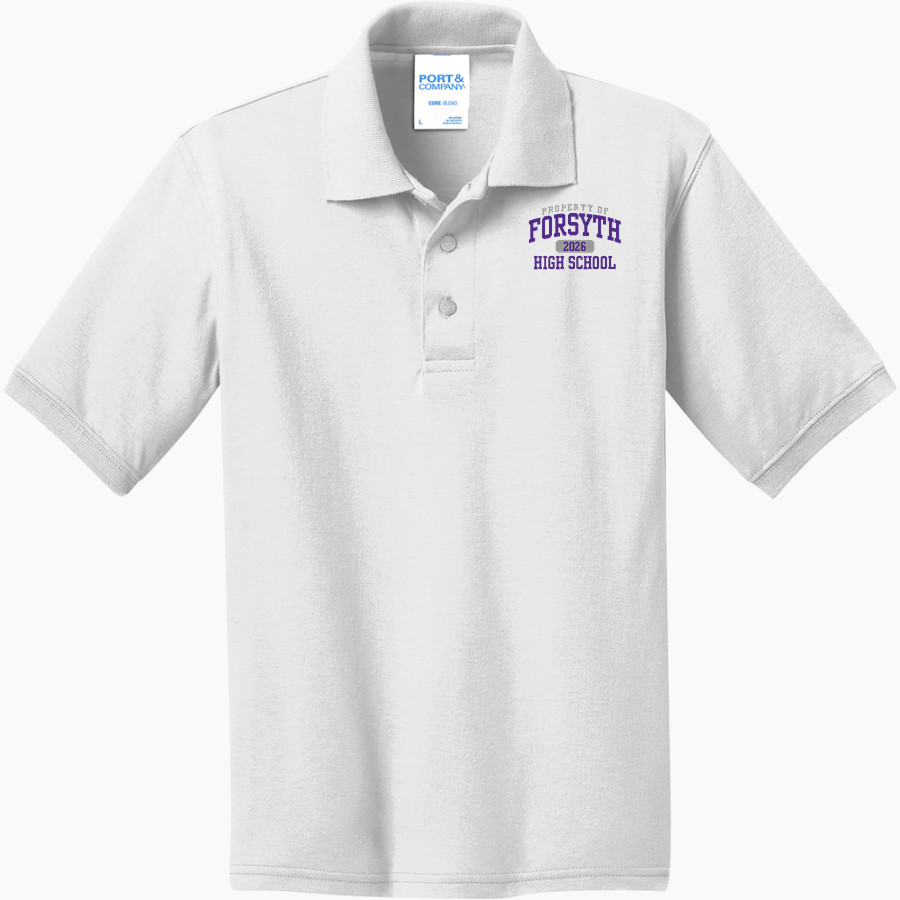 FORSYTH HIGH SCHOOL DOGIES Port & Company Youth 5.5 Ounce Jersey Knit Polo
