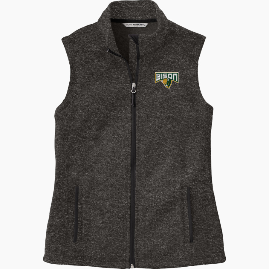 BENTON CENTRAL HIGH SCHOOL BISON <span class="pdp-name-mascot">BENTON BISON</span> Port Authority Women's Sweater Fleece Vest