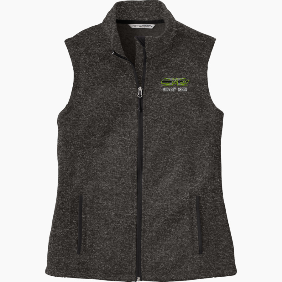 MIDWEST SPEED FASTPITCH Port Authority Women's Sweater Fleece Vest