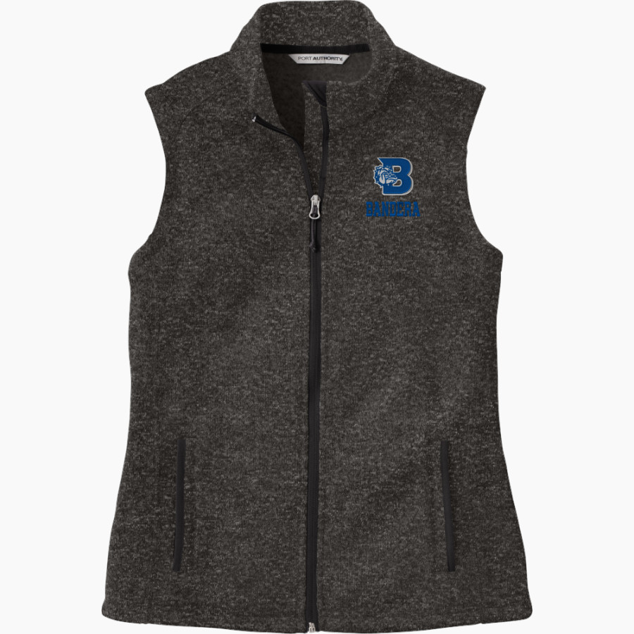 BANDERA HIGH SCHOOL BULLDOGS Port Authority Women's Sweater Fleece Vest