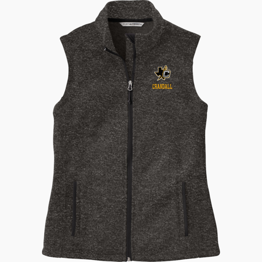 CRANDALL HIGH SCHOOL PIRATES Port Authority Women's Sweater Fleece Vest