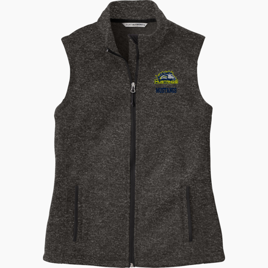Mahone Mustangs Port Authority Women's Sweater Fleece Vest