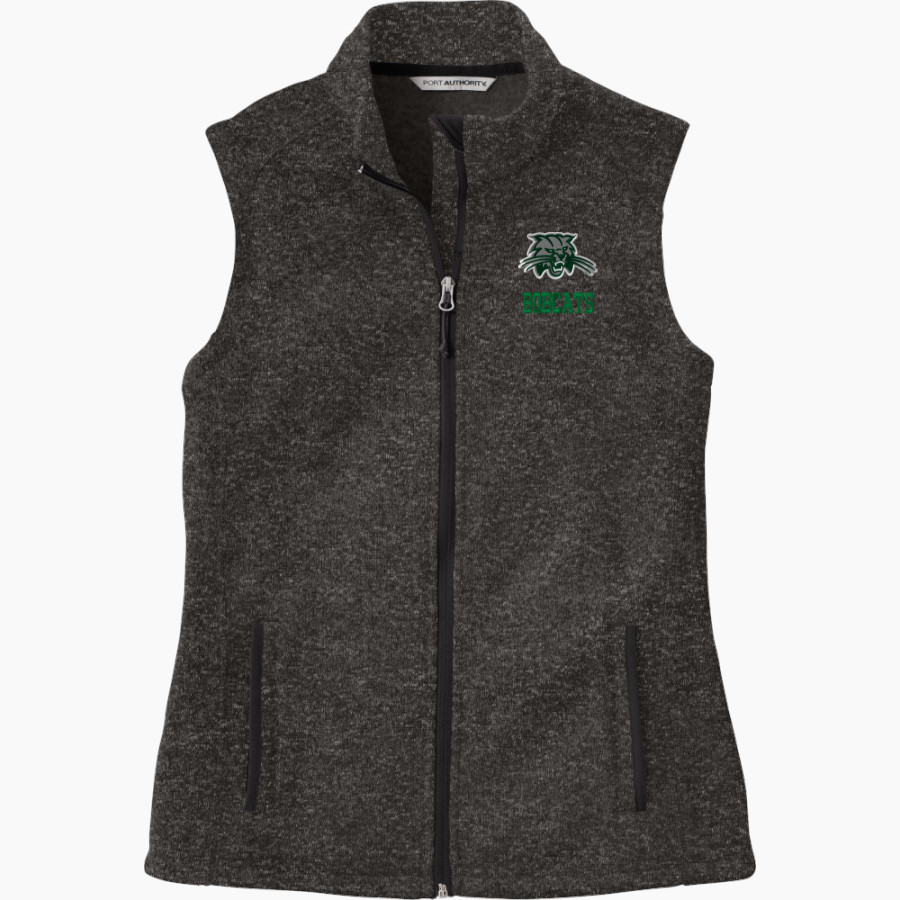 BURLEY HIGH SCHOOL BOBCATS Port Authority Women's Sweater Fleece Vest