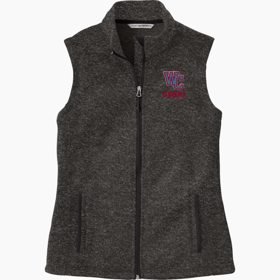 WEBB CITY HIGH SCHOOL CARDINALS Port Authority Women's Sweater Fleece Vest