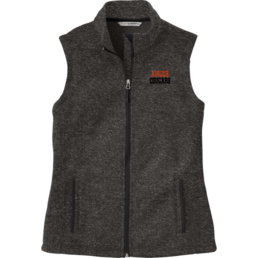 Ainger Cougars <span class="pdp-name-mascot">Ainger Cougars</span> Port Authority Women's Sweater Fleece Vest