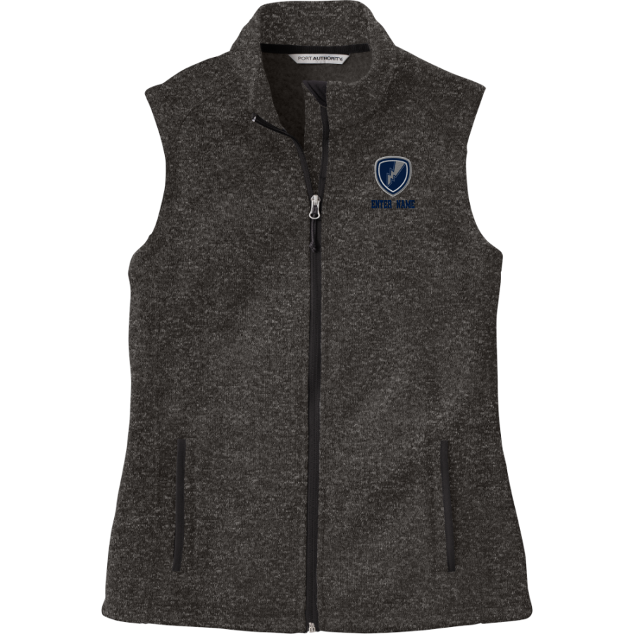 Manhattan Christian Thunder <span class="pdp-name-mascot">Manhattan Christian Thunder</span> Port Authority Women's Sweater Fleece Vest