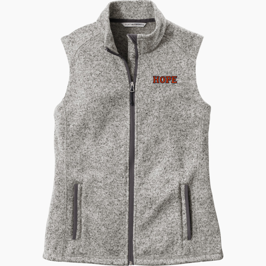 Hope College Online Athletics Store <span class="pdp-name-mascot">Hope Flying Dutch</span> Port Authority Women's Sweater Fleece Vest