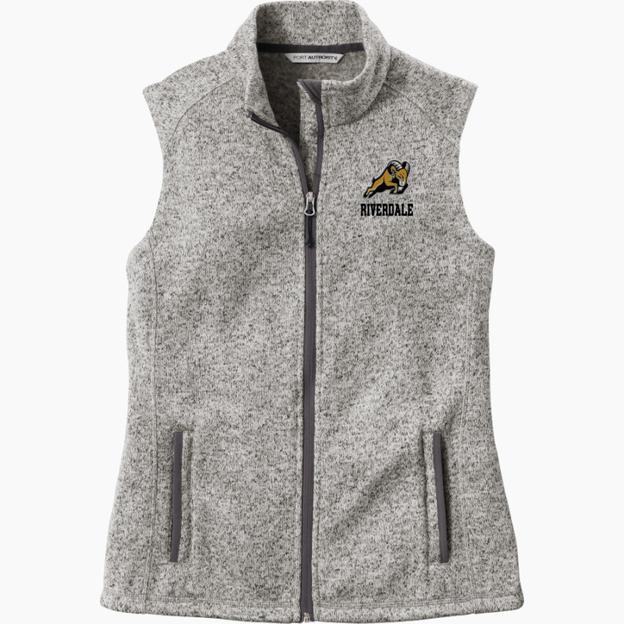 RIVERDALE HIGH SCHOOL RAMS <span class="pdp-name-mascot">RIVERDALE RAMS</span> Port Authority Women's Sweater Fleece Vest