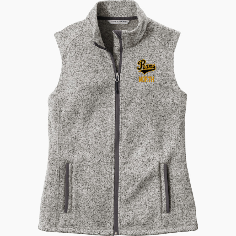Worth Rams <span class="pdp-name-mascot">Worth Rams</span> Port Authority Women's Sweater Fleece Vest