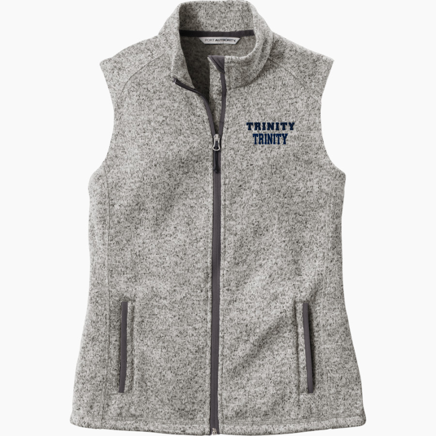 Trinity College Bantams The Official Online Store <span class="pdp-name-mascot">Trinity Bantams</span> Port Authority Women's Sweater Fleece Vest