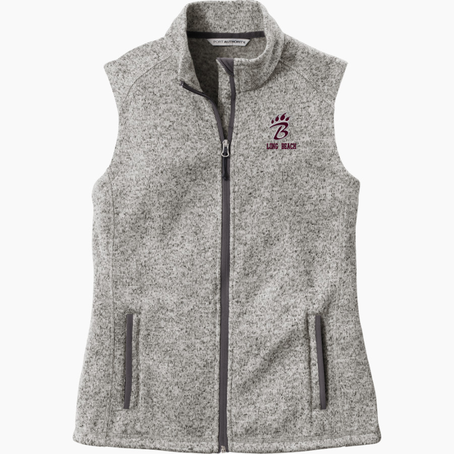 LONG BEACH HIGH SCHOOL BEARCATS <span class="pdp-name-mascot">LONG BEACH BEARCATS</span> Port Authority Women's Sweater Fleece Vest