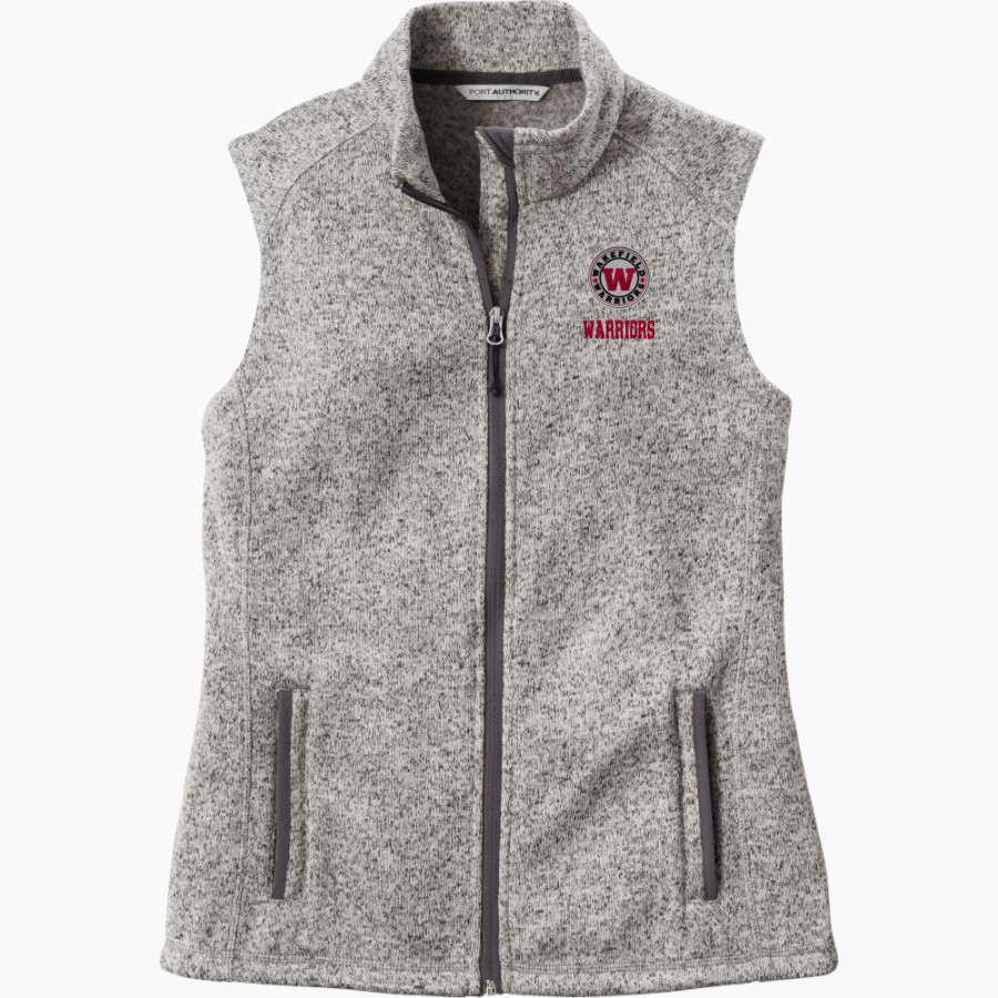WAKEFIELD HIGH SCHOOL WARRIORS <span class="pdp-name-mascot">WAKEFIELD WARRIORS</span> Port Authority Women's Sweater Fleece Vest