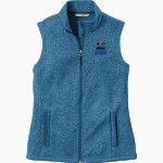 Zion Lutheran Raiders Port Authority Women's Sweater Fleece Vest Front Thumbnail