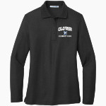 CLOVER HIGH SCHOOL BLUE EAGLES <span class="pdp-name-mascot">CLOVER BLUE EAGLES</span> Port Authority Women's Silk Touch Long Sleeve Polo Front Thumbnail