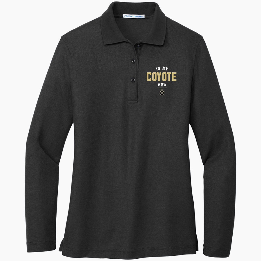 CALABASAS HIGH SCHOOL COYOTES <span class="pdp-name-mascot">CALABASAS COYOTES</span> Port Authority Women's Silk Touch Long Sleeve Polo