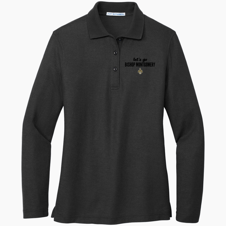 Bishop Montgomery Knights <span class="pdp-name-mascot">Bishop Montgomery Knights</span> Port Authority Women's Silk Touch Long Sleeve Polo