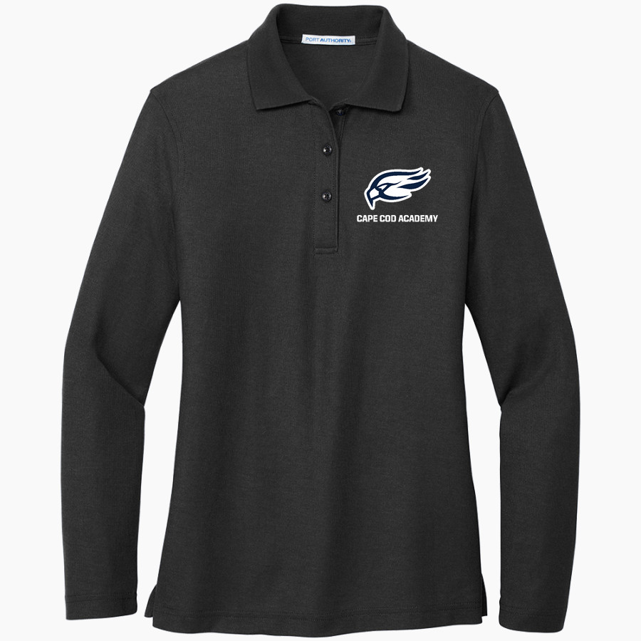 Cape Cod Academy Seahawks Port Authority Women's Silk Touch Long Sleeve Polo