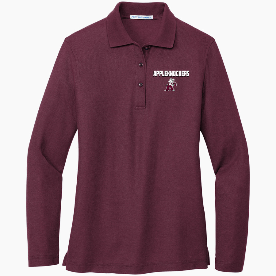 COBDEN HIGH SCHOOL APPLEKNOCKERS <span class="pdp-name-mascot">COBDEN APPLEKNOCKERS</span> Port Authority Women's Silk Touch Long Sleeve Polo