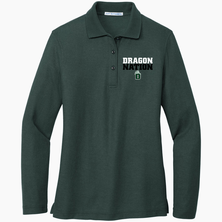 Delphian Dragons <span class="pdp-name-mascot">Delphian Dragons</span> Port Authority Women's Silk Touch Long Sleeve Polo