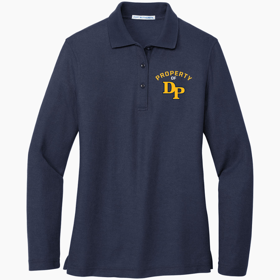 Devon Prep <span class="pdp-name-mascot">Devon Tide</span> Port Authority Women's Silk Touch Long Sleeve Polo