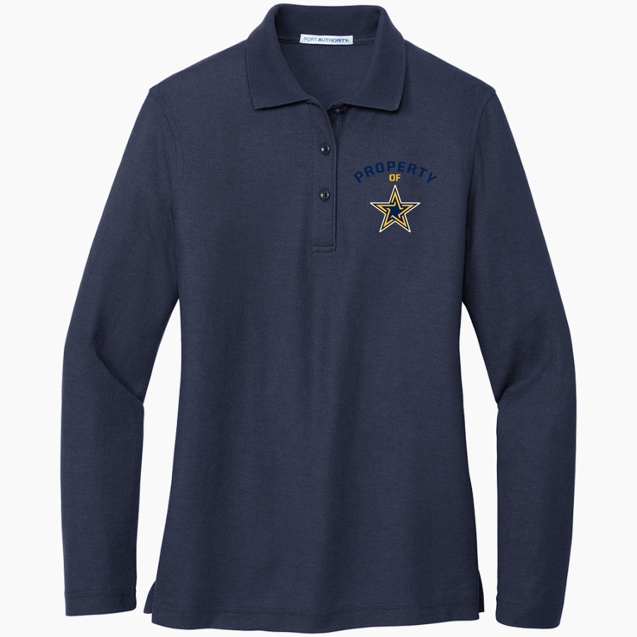 Dominican Stars <span class="pdp-name-mascot">Dominican University Stars</span> Port Authority Women's Silk Touch Long Sleeve Polo