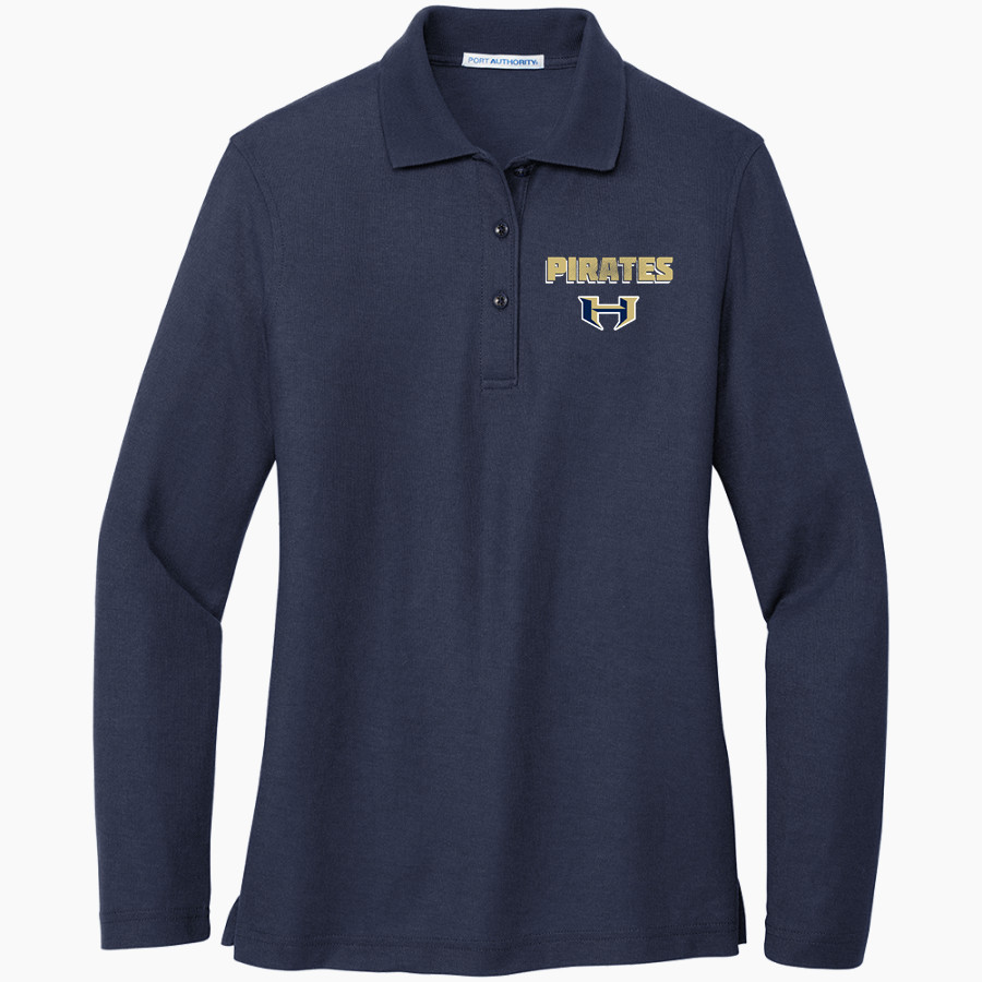 HIDALGO EARLY COLLEGE HIGH SCHOOL PIRATES <span class="pdp-name-mascot">HIDALGO EARLY COLLEGE PIRATES</span> Port Authority Women's Silk Touch Long Sleeve Polo