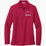 Central Decatur Cardinals Port Authority Women's Silk Touch Long Sleeve Polo Front Thumbnail