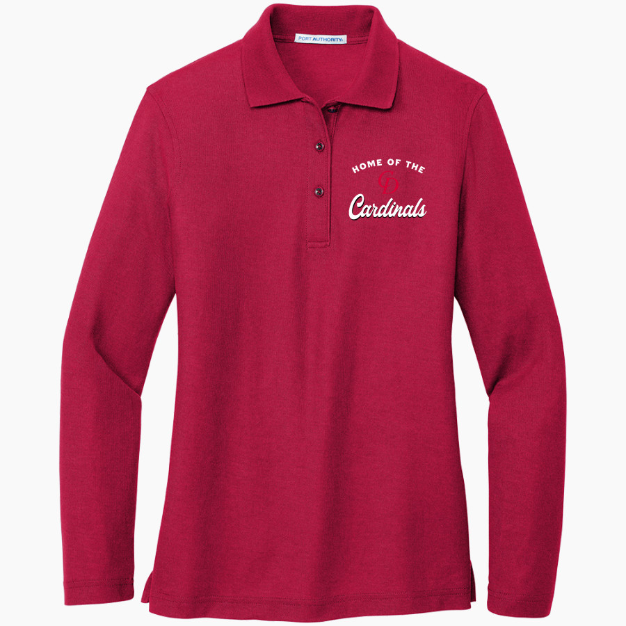 Central Decatur Cardinals Port Authority Women's Silk Touch Long Sleeve Polo