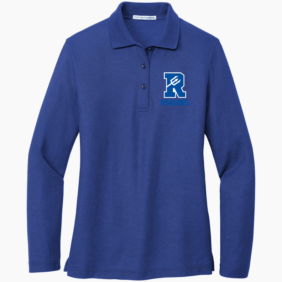 READING SENIOR HIGH SCHOOL BLUE DEVILS <span class="pdp-name-mascot">READING BLUE DEVILS</span> Port Authority Women's Silk Touch Long Sleeve Polo