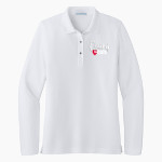 Baylor School Red Raiders Port Authority Women's Silk Touch Long Sleeve Polo Front Thumbnail