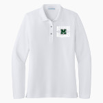 MELBOURNE HIGH SCHOOL BULLDOGS <span class="pdp-name-mascot">MELBOURNE BULLDOGS</span> Port Authority Women's Silk Touch Long Sleeve Polo Front Thumbnail