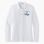 Crocker Middle School Vikings Port Authority Women's Silk Touch Long Sleeve Polo Front Thumbnail