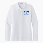 Blaine Bengals <span class="pdp-name-mascot">Blaine Bengals</span> Port Authority Women's Silk Touch Long Sleeve Polo Front Thumbnail