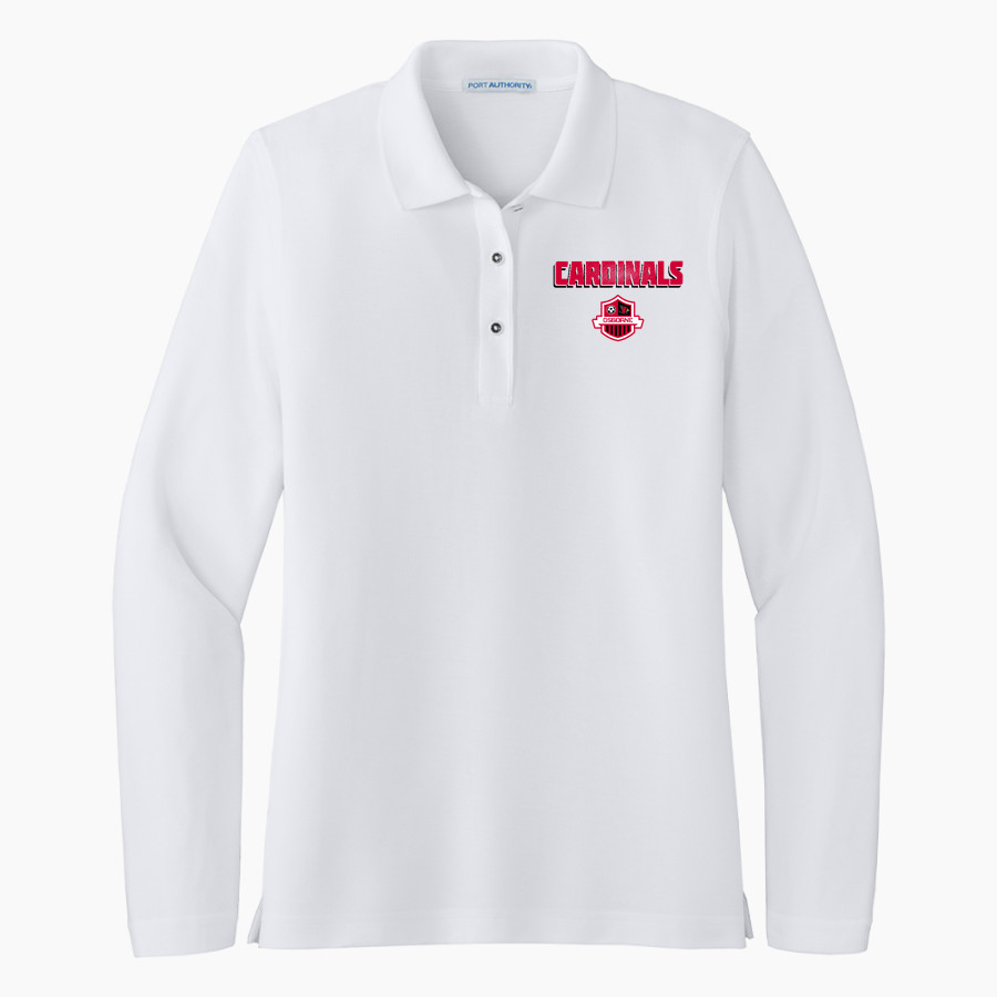 OSBORNE HIGH SCHOOL CARDINALS <span class="pdp-name-mascot">OSBORNE CARDINALS</span> Port Authority Women's Silk Touch Long Sleeve Polo