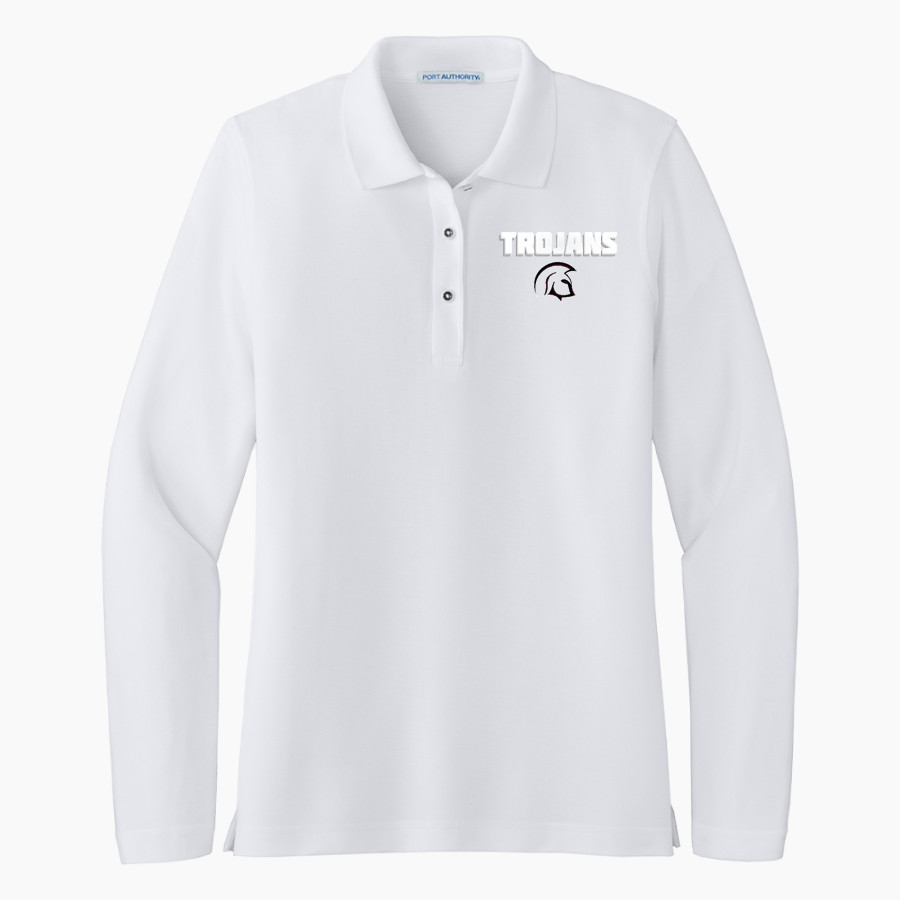 North Crawford Trojans <span class="pdp-name-mascot">North Crawford Trojans</span> Port Authority Women's Silk Touch Long Sleeve Polo